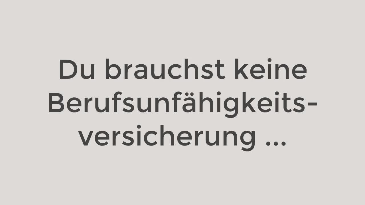 Finanzierungen, Versicherungen, Immobilien - Berufsunfähigkeitsversicherung